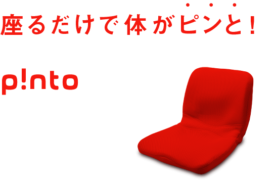 p!nto (pinto/ピント) 〜姿勢を考えたクッション。座るだけで体が